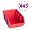 96 Piece Storage Bin Kit with Wall Panels - Organize Your Space