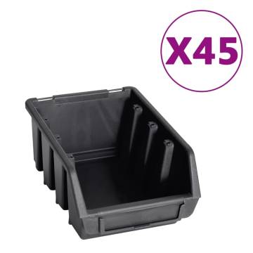 96 Piece Storage Bin Kit with Wall Panels - Organize Your Space