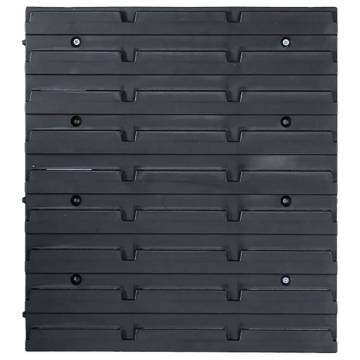 96 Piece Storage Bin Kit with Wall Panels - Organize Your Space