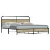  Metal Bed Frame without Mattress Sonoma Oak 193x203 cm Colour sonoma oak Size 193 x 203 cm Model with headboard & dual low footboard 