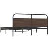 Metal Bed Frame without Mattress - Brown Oak 200x200 cm