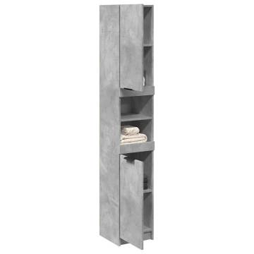 Concrete Grey Bathroom Cabinet - Stylish Storage Solution