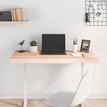 Untreated Solid Wood Live Edge Table Top - 100x50 cm