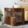 Dog Crate Furniture Old Wood - Stylish Pet Kennel & End Table