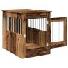 Dog Crate Furniture Old Wood - Stylish Pet Kennel & End Table