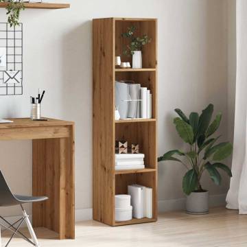 Book Cabinet Artisan Oak - Elegant 4-Tier Storage Solution