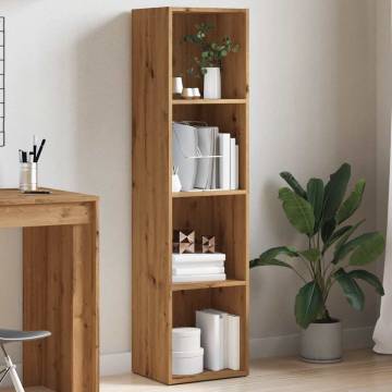 Book Cabinet Artisan Oak - Elegant 4-Tier Storage Solution