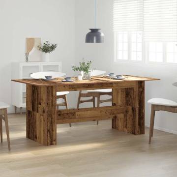 Old Wood Dining Table - 180x90 cm Engineered Wood | Hipo Market