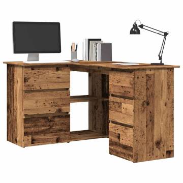 Corner Desk Old Wood 145x100 cm – Stylish & Practical