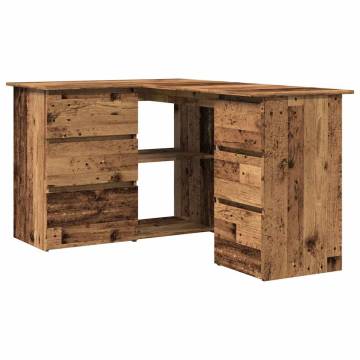 Corner Desk Old Wood 145x100 cm – Stylish & Practical