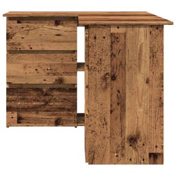 Corner Desk Old Wood 145x100 cm – Stylish & Practical