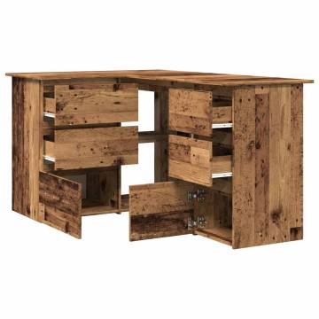 Corner Desk Old Wood 145x100 cm – Stylish & Practical