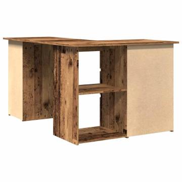 Corner Desk Old Wood 145x100 cm – Stylish & Practical