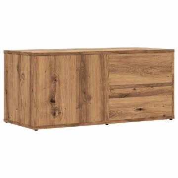 Stylish Artisan Oak TV Cabinet - 80x34x35.5 cm