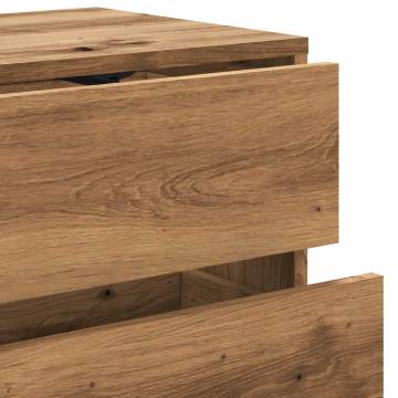 Stylish Artisan Oak TV Cabinet - 80x34x35.5 cm