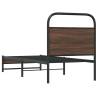 Brown Oak Bed Frame 75x190 cm - Stylish & Durable Design