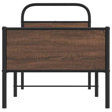 Elegant Brown Oak Bed Frame 80x200 cm | HipoMarket