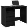  Desk Black 102x50x75 cm Engineered Wood Colour black 