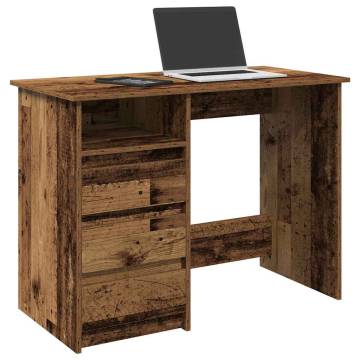 Desk Old Wood 102x50x75 cm - Durable Engineered Wood