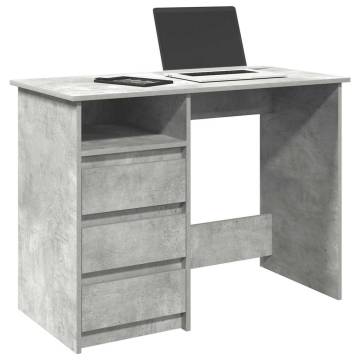 Concrete Grey Desk - Stylish Engineered Wood | Hipo Market