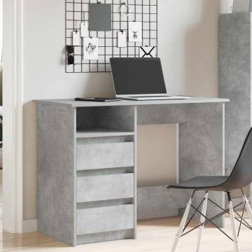 Concrete Grey Desk - Stylish Engineered Wood | Hipo Market