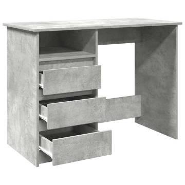 Concrete Grey Desk - Stylish Engineered Wood | Hipo Market