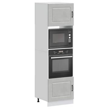 Oven Cabinets 2 pcs Lucca Concrete Grey - Durable Storage