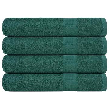 4 pcs Green Sauna Towels 80x200 cm - 100% Cotton | HipoMarket