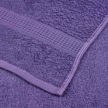 Soft Purple Hand Towels - 4 Pcs, 100% Cotton | HipoMarket