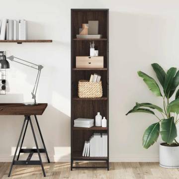 Book Cabinet Brown Oak - Stylish Storage | HipoMarket