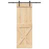  Sliding Door with Hardware Set 80x210 cm Solid Wood Pine Size 80 x 210 cm (152.5 cm) Quantity in Package 1 Model cross design 