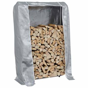 Firewood Rack with Rain Cover - Durable Galvanised Steel