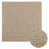  Rug ZIZUR Beige 120x120 cm Jute Look Indoor and Outdoor Colour beige Size 120 x 120 cm Pattern rectangular 