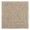 Rug ZIZUR Beige 120x120 cm - Jute Look Indoor & Outdoor