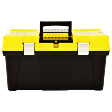 Versatile Yellow Plastic Tool Box - 595x337x316 mm