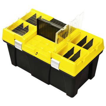 Versatile Yellow Plastic Tool Box - 595x337x316 mm