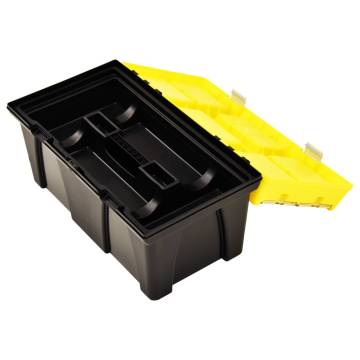 Versatile Yellow Plastic Tool Box - 595x337x316 mm