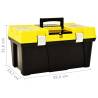 Versatile Yellow Plastic Tool Box - 595x337x316 mm