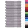 10 Pcs Grey Cotton Towels - 100x200 cm, Soft & Absorbent