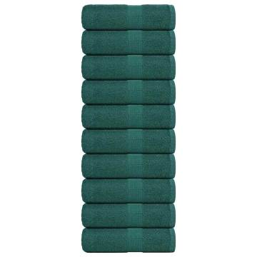 Soap Towels 10 pcs Green Cotton 30x30 cm | HipoMarket