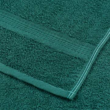 Green Cotton Towels 4 pcs 100x200 cm 360 gsm - Soft & Absorbent