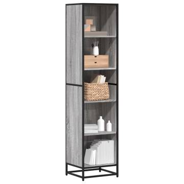 Book Cabinet Grey Sonoma - Stylish Storage Solution | HipoMarket