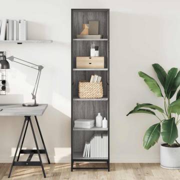 Book Cabinet Grey Sonoma - Stylish Storage Solution | HipoMarket