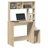  Desk with Shelves Sonoma Oak 100x45x140 cm Engineered Wood Colour sonoma oak 