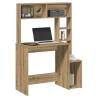  Desk with Shelves Artisan Oak 100x45x140 cm Engineered Wood Colour artisan oak 