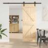 Sliding Door with Hardware Set 70x210 cm Solid Pine | HipoMarket