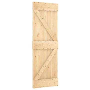 Sliding Door with Hardware Set 70x210 cm Solid Pine | HipoMarket