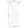 Sliding Door with Hardware Set - Solid Pine Wood 96x210 cm