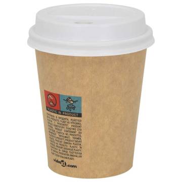 Paper Coffee Cup Lids Ø80 mm - 1000 pcs White Plastic