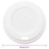 Paper Coffee Cup Lids Ø80 mm - 1000 pcs White Plastic